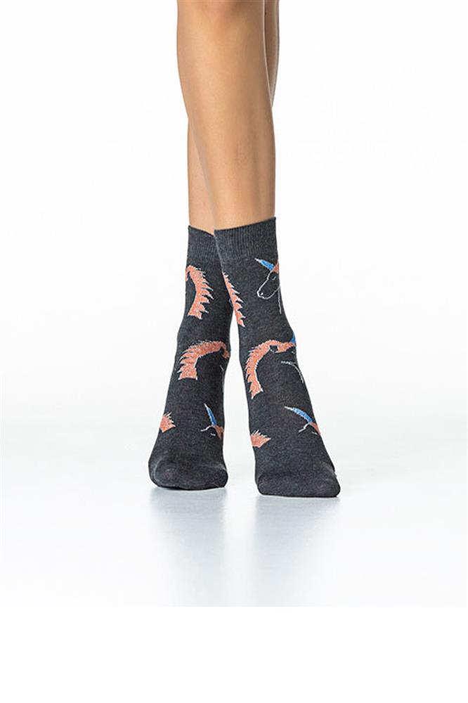 ΒΑΜΒΑΚΕΡΗ ΓΥΝΑΙΚΕΙΑ ΚΑΛΤΣΑ INIZIO ΜΕ ΣΧΕΔΙΟ ΜΟΝΟΚΕΡΟΣ 3106 ΑΝΘΡΑΚΙ φωτογραφία