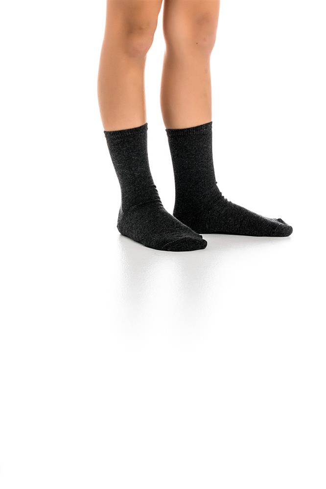 ΠΑΙΔΙΚΗ ΜΟΝΟΧΡΩΜΗ ΒΑΜΒΑΚΕΡΗ ΚΑΛΤΣΑ 3ΑΔΑ 2100 ΜΑΥΡΟ/ΑΝΘΡΑΚΙ/ΓΚΡΙ φωτογραφία