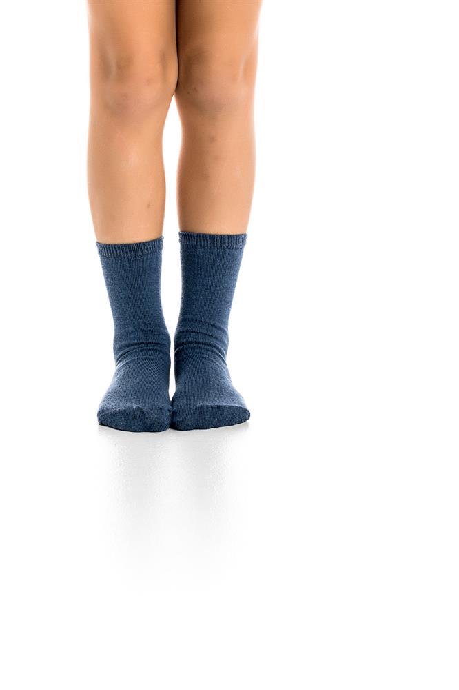 ΠΑΙΔΙΚΗ ΜΟΝΟΧΡΩΜΗ ΒΑΜΒΑΚΕΡΗ ΚΑΛΤΣΑ 3ΑΔΑ 2100 ΜΑΥΡΟ/ΜΠΛΕ/ΤΖΙΝ φωτογραφία