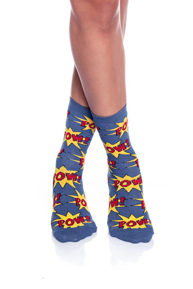 ΓΥΝΑΙΚΕΙΑ ΒΑΜΒΑΚΕΡΗ ΚΑΛΤΣΑ ΙΝΙΖΙΟ ΜΕ ΣΧΕΔΙΟ POW 3197-11-2 ΤΖΙΝ/ΚΙΤΡΙΝΟ φωτογραφία