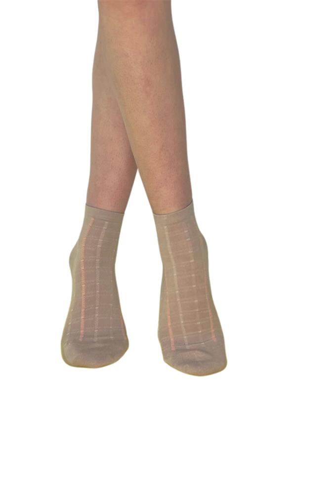 ΓΥΝΑΙΚΕΙΑ BAMBOO ΗΜΙΚΟΝΤΗ ΚΑΛΤΣΑ ΜΕ ΣΧΕΔΙΟ ΡΙΓΕΣ 3910-2 ΜΠΕΖ φωτογραφία